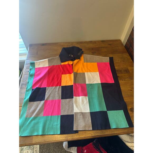 Renuar Ladies Sweater Colorful O/S Square Pattern NWT - Picture 8 of 14